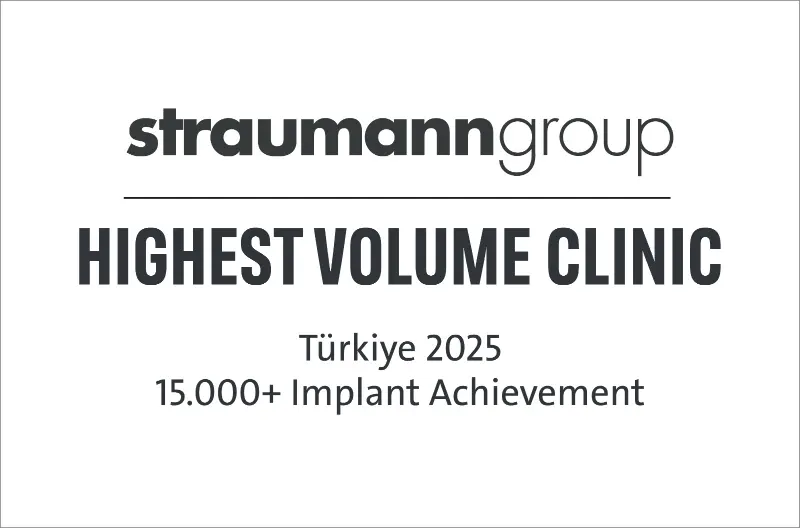 Straumann Group Highest Volume Clinic 2025 verification for Esnan Dental Clinics in Türkiye with 15,000+ Straumann Group Implant Solutions